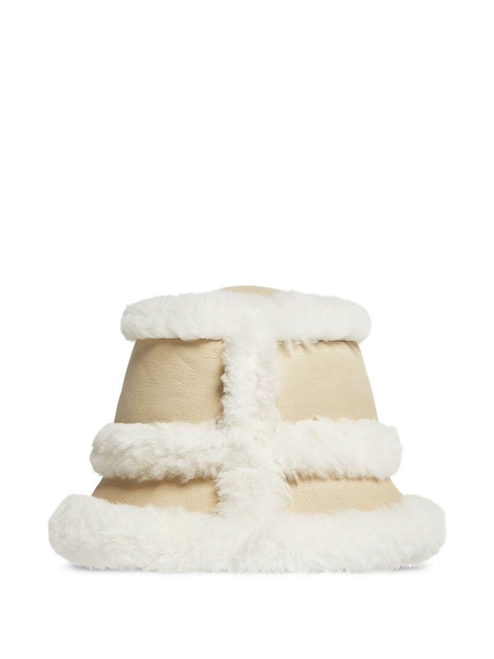 shearling-trimmed bucket hat - 2