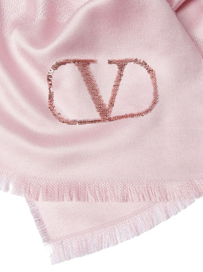Valentino VLogo Signature striped scarf outlook