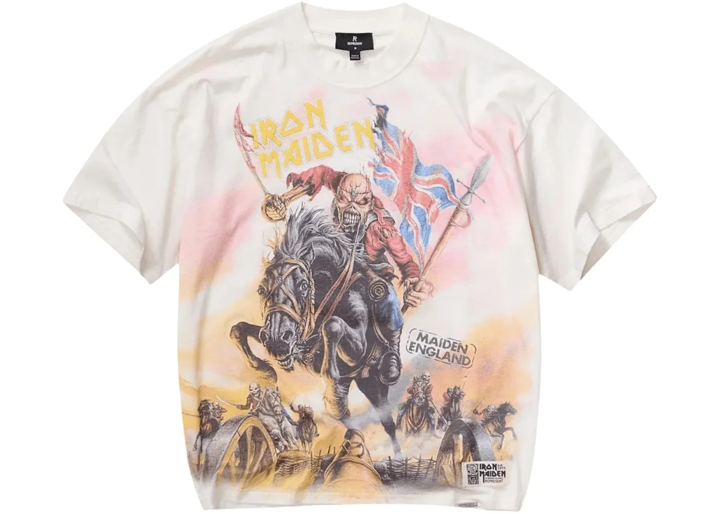 Represent Iron Maiden Steed T-shirt Flat White - 1