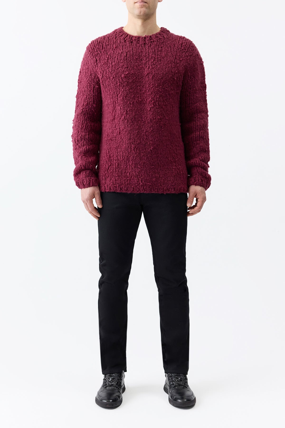 Lawrence Knit Sweater in Bordeaux Welfat Cashmere - 3