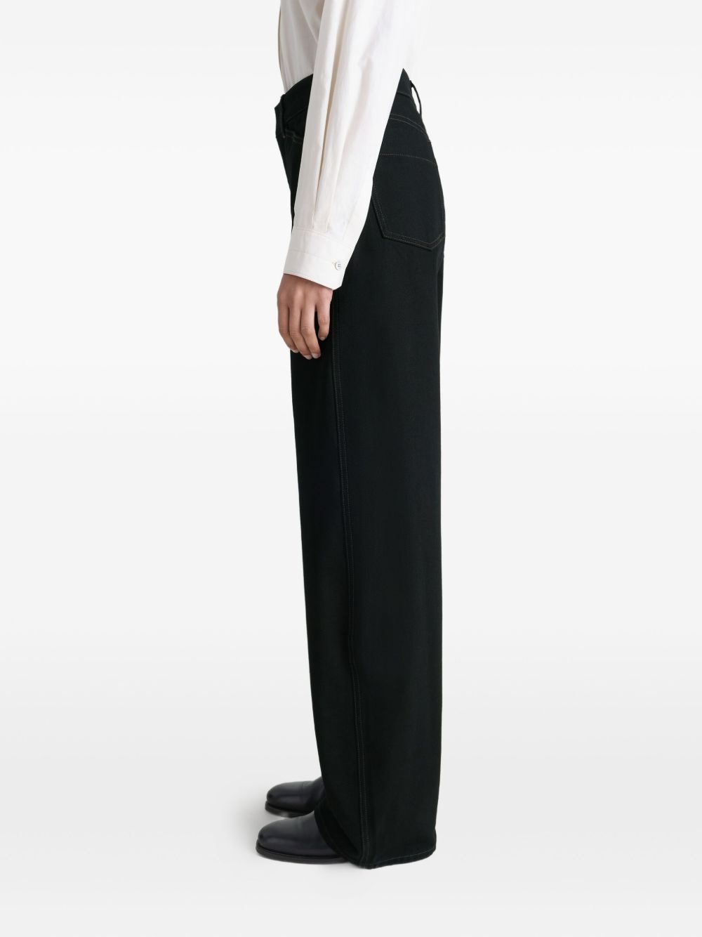 high-waisted curved jeans - 4