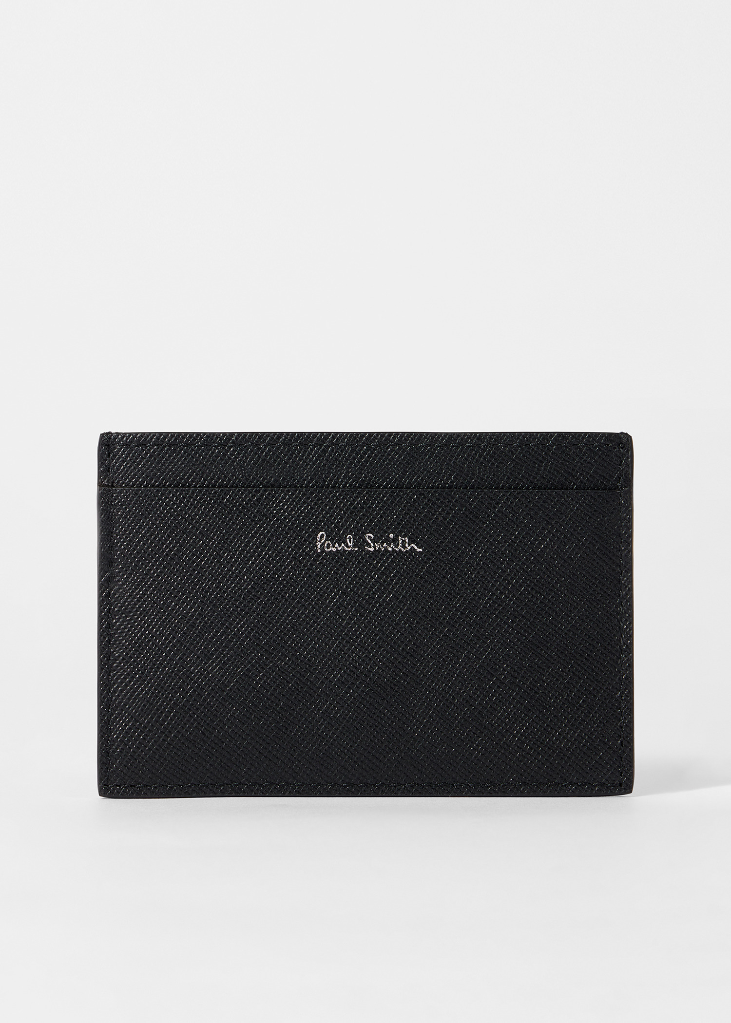 Black Leather 'Pixelated Mini' Card Holder - 2