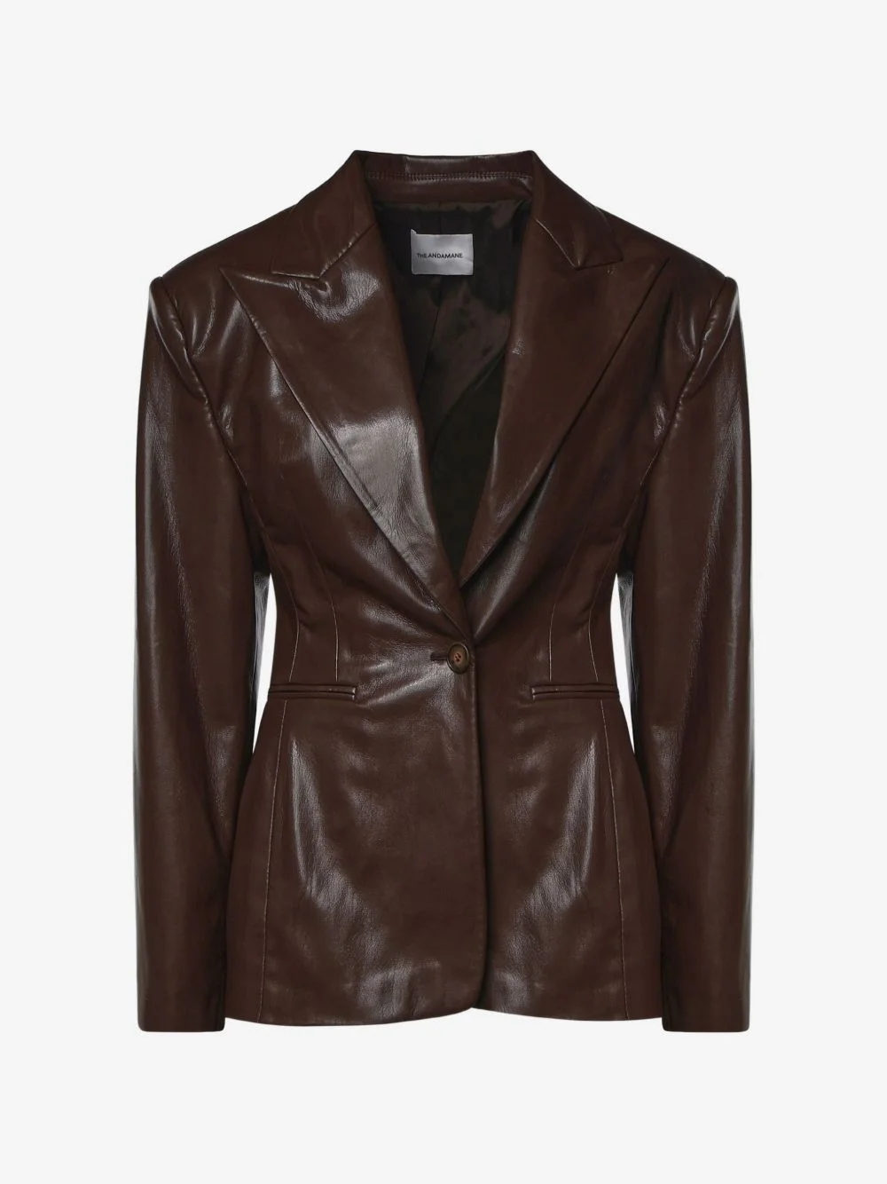 single-breasted peaked-lapel blazer - 1