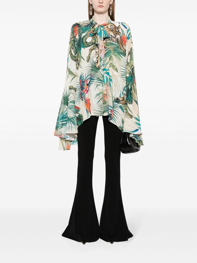 Roberto Cavalli jungle print viscose blouse outlook