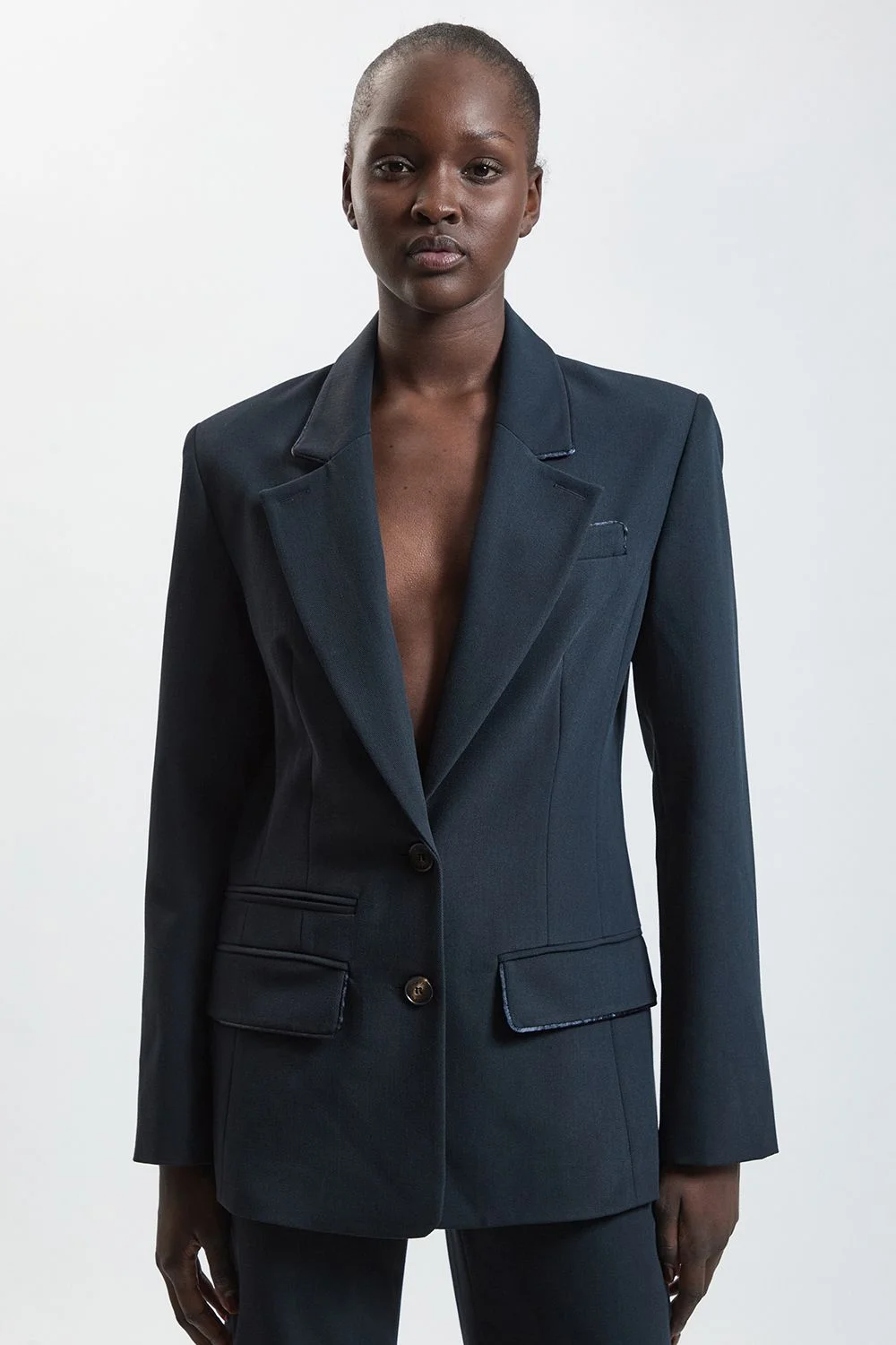 Tailored Stretch Single Breasted Blazer - 1
