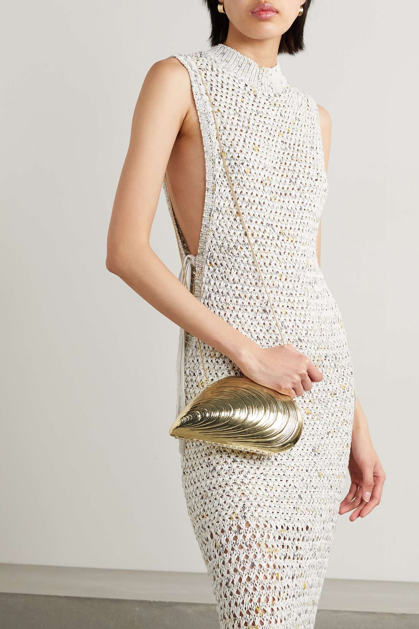 Bridget gold-tone clutch - 2