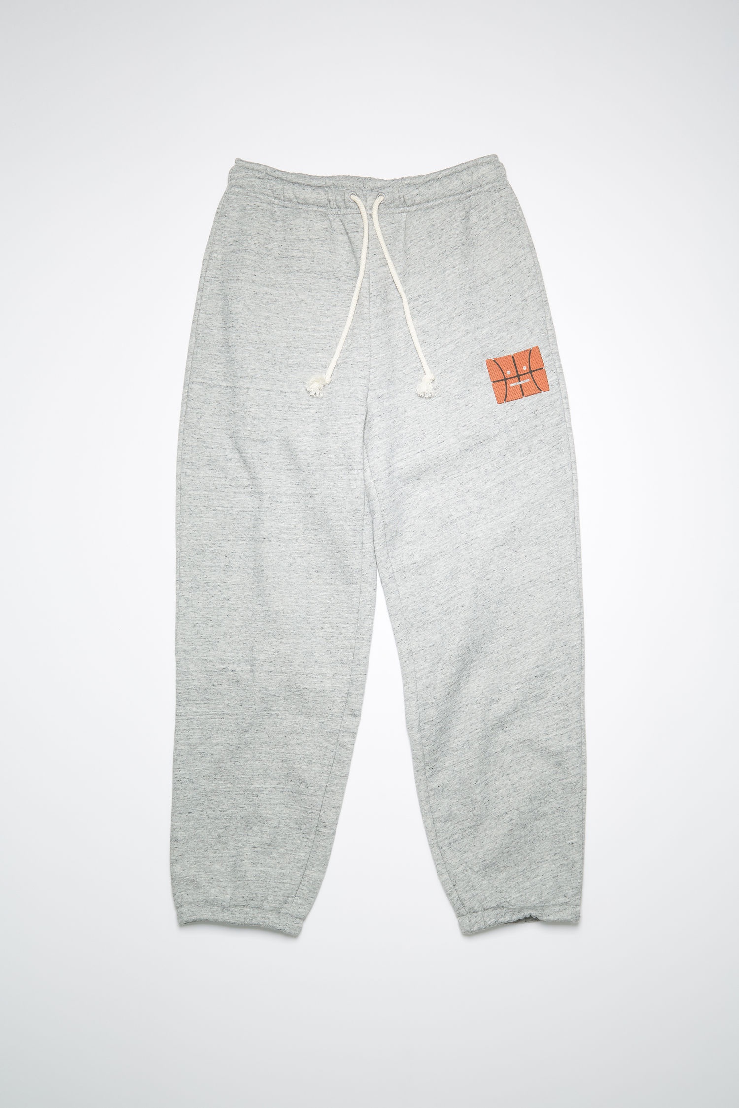 Fleece sweatpants - Marble grey melange - 1