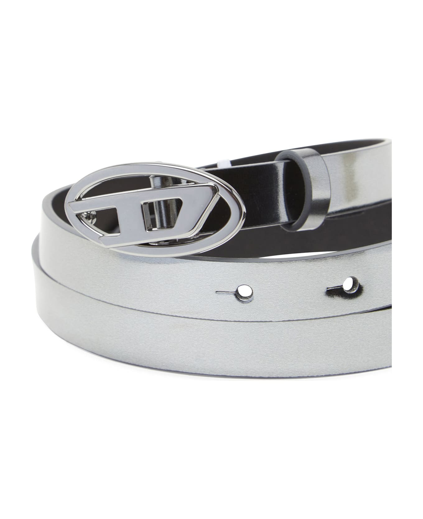 Silver Leather Belt - 3