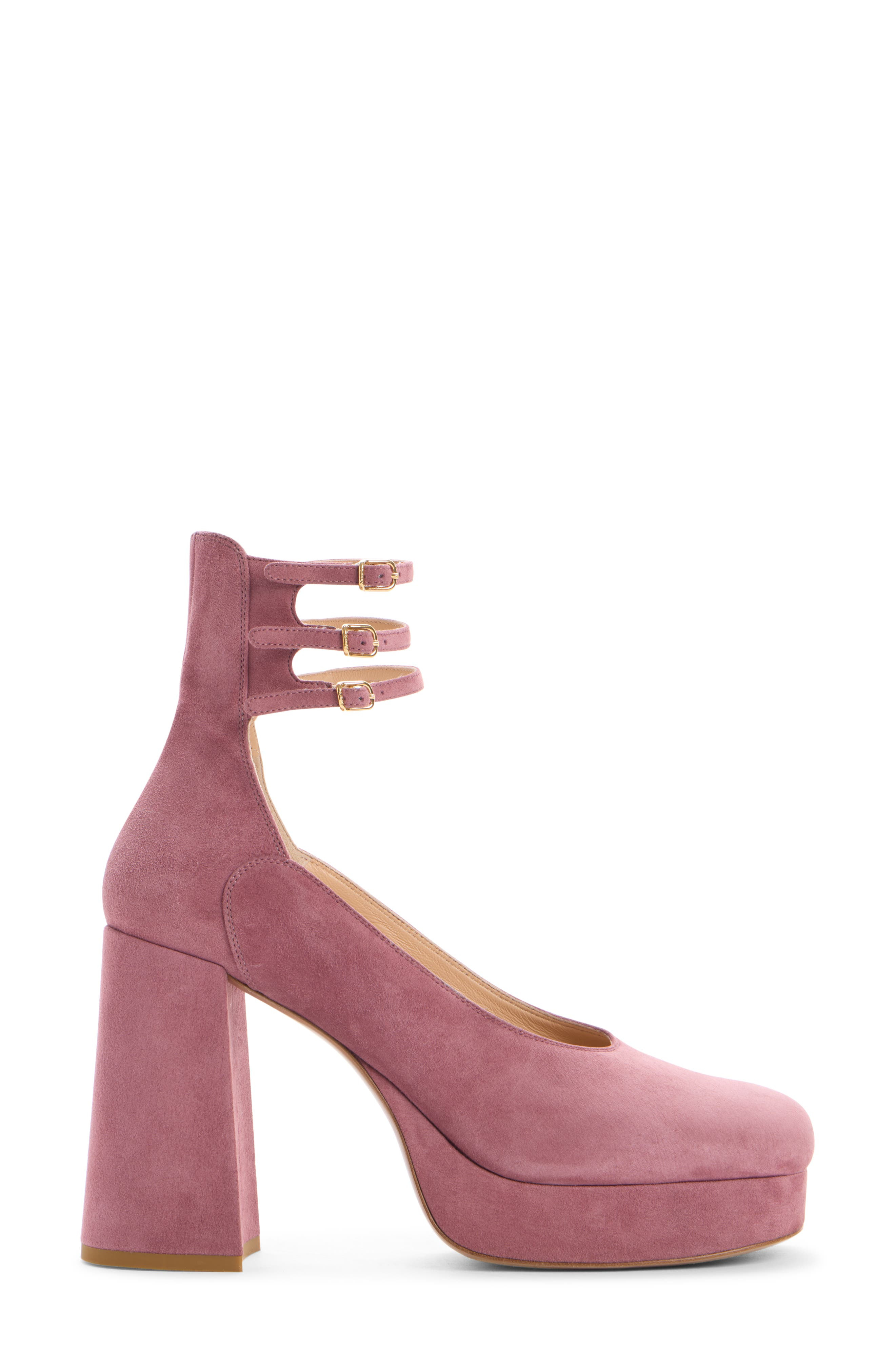 Chloé Ankle Strap Platform Pump in Faded Rose at Nordstrom - 3