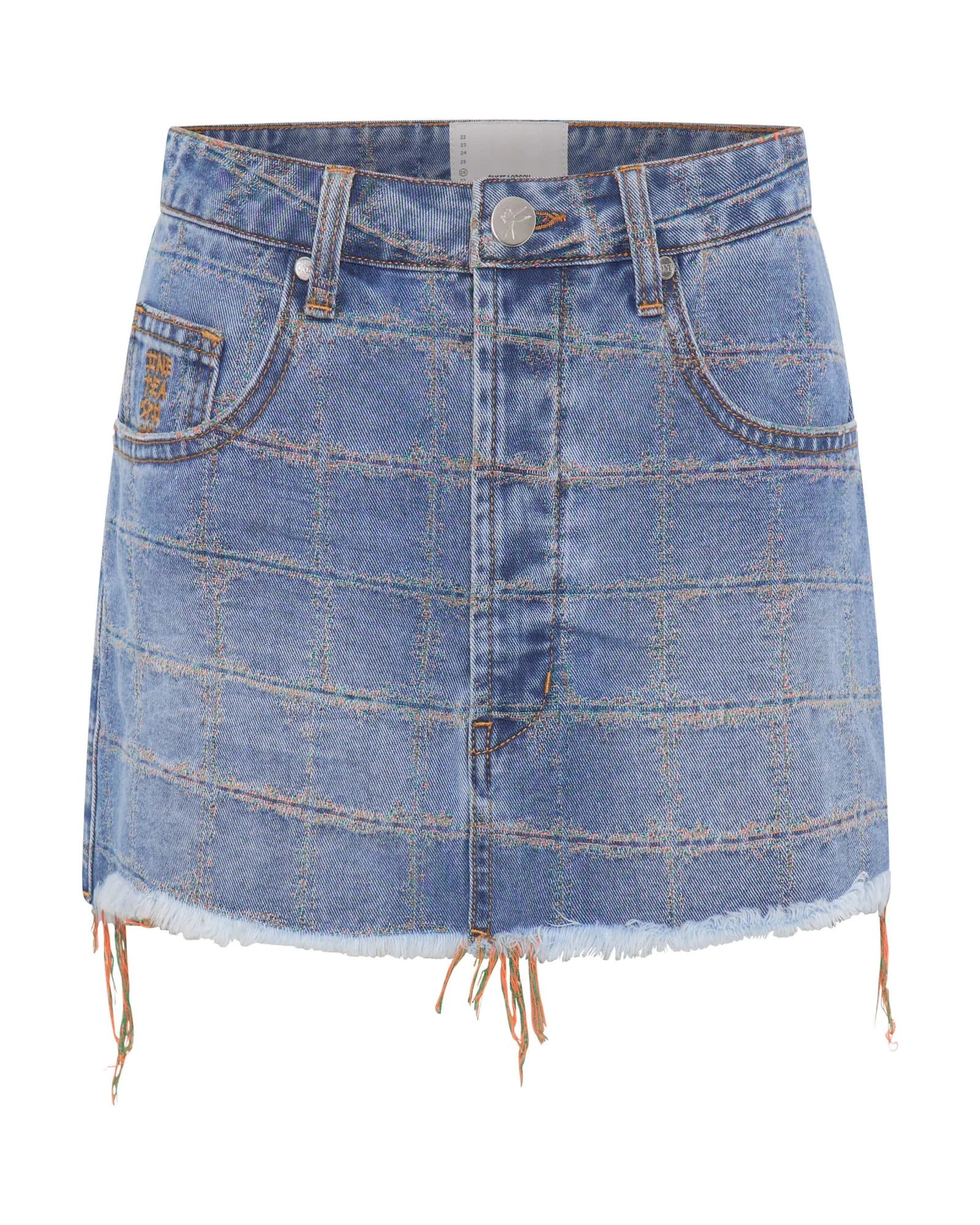 Junkyard Low Waist Mini Denim Skirt - Tropical Blue - 1