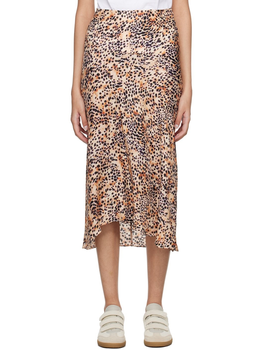 Beige & Black Lisanne Midi Skirt - 1