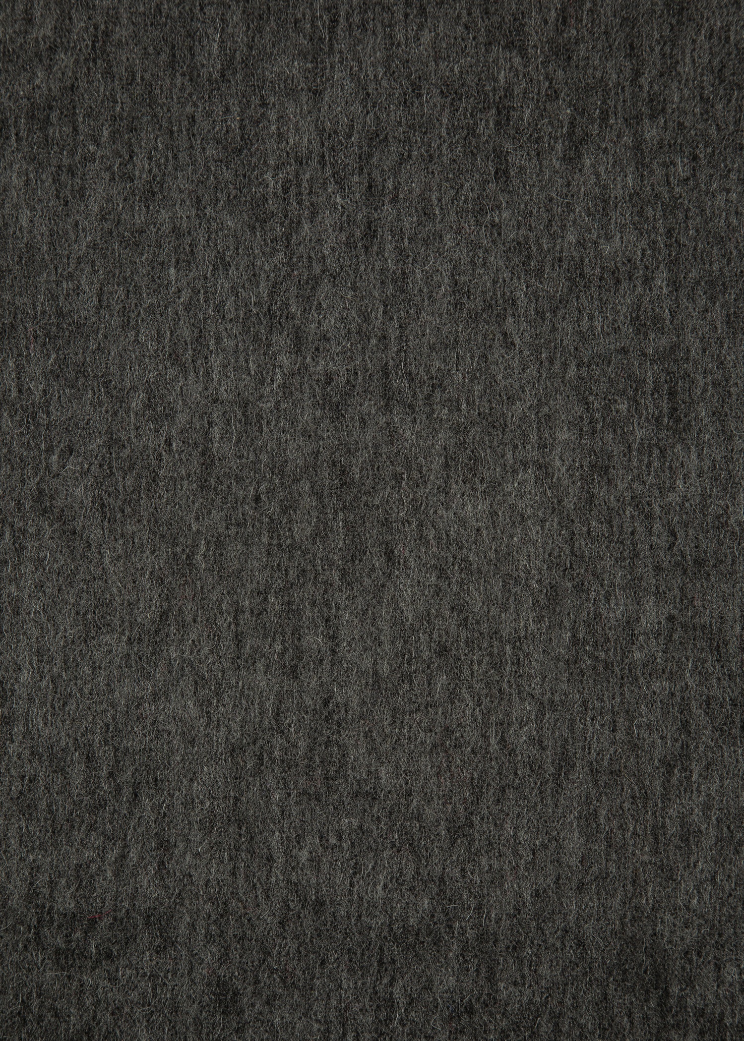 Charcoal Grey Lambswool Zebra Scarf - 4