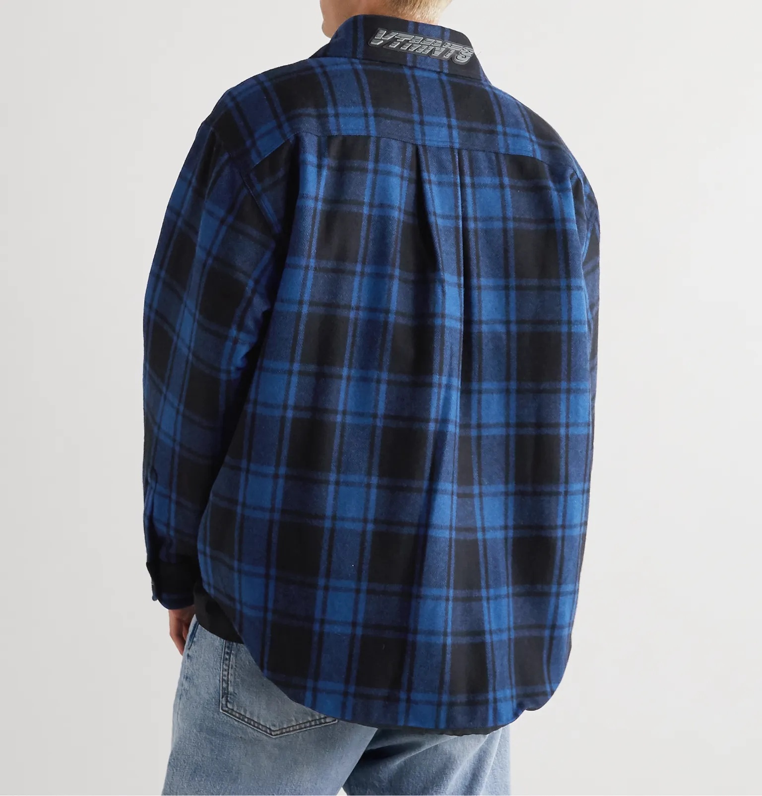 Padded Checked Virgin Wool-Blend Flannel Overshirt - 4