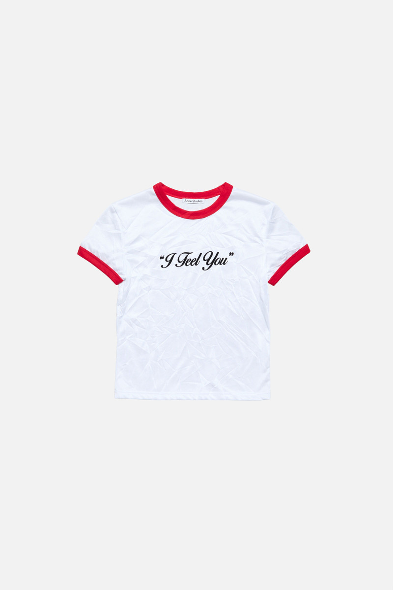 Logo t-shirt - Fitted - White/red 1