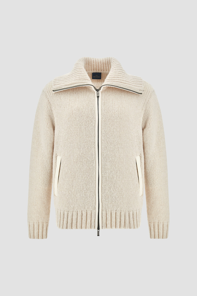 ZIP-UP SWEATER IN WOOL - 1