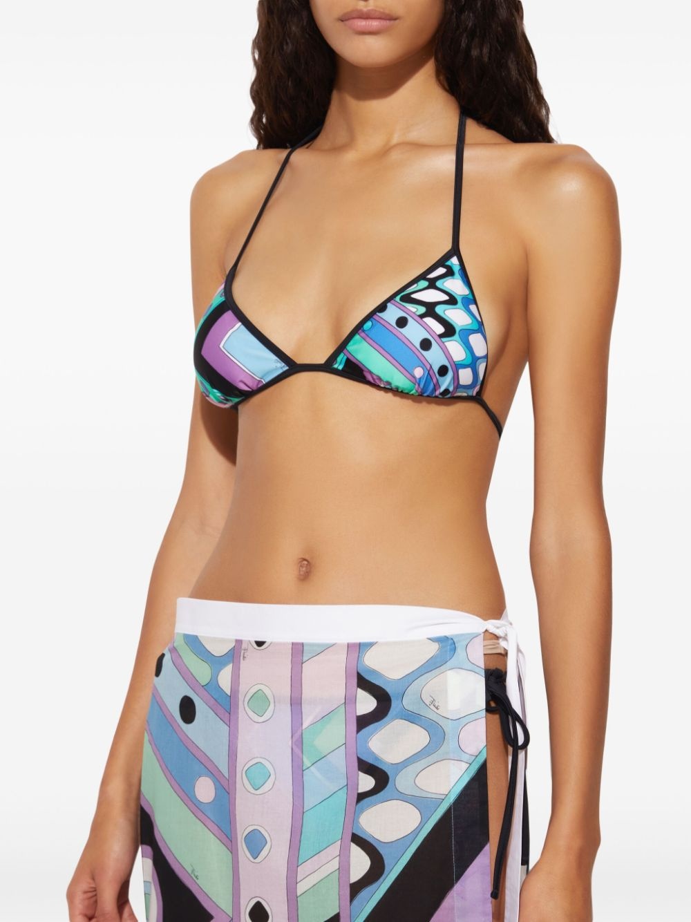 Vivara-print bikini top - 6