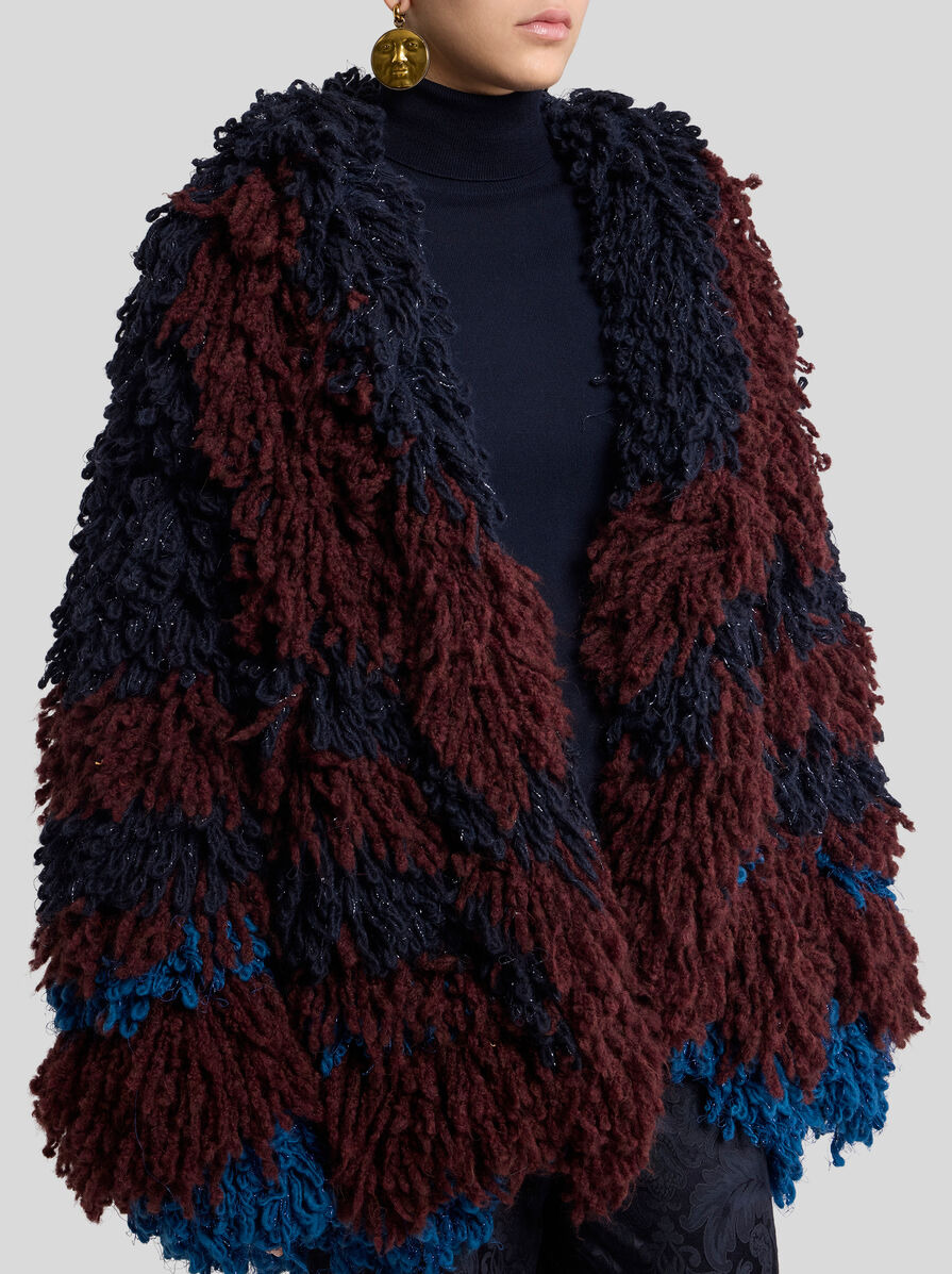 WOOL- AND ALPACA-BLEND FUR-STITCH JACKET - 2