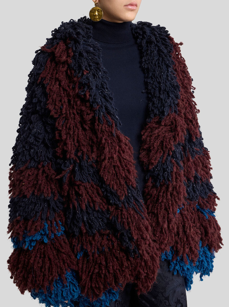WOOL- AND ALPACA-BLEND FUR-STITCH JACKET 2