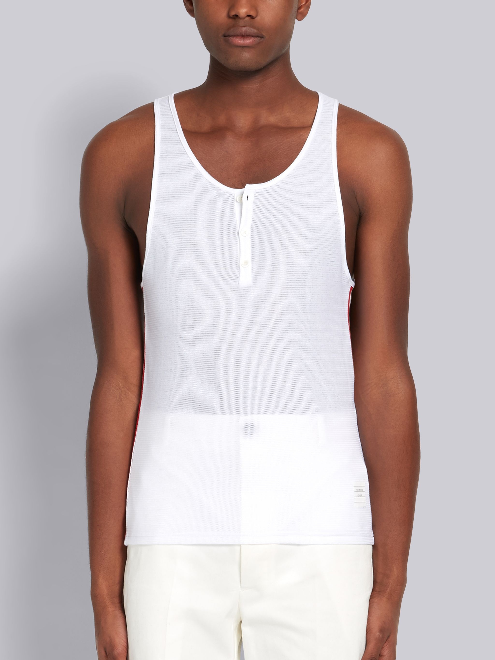 Eyelet Mesh Tank Top - 1