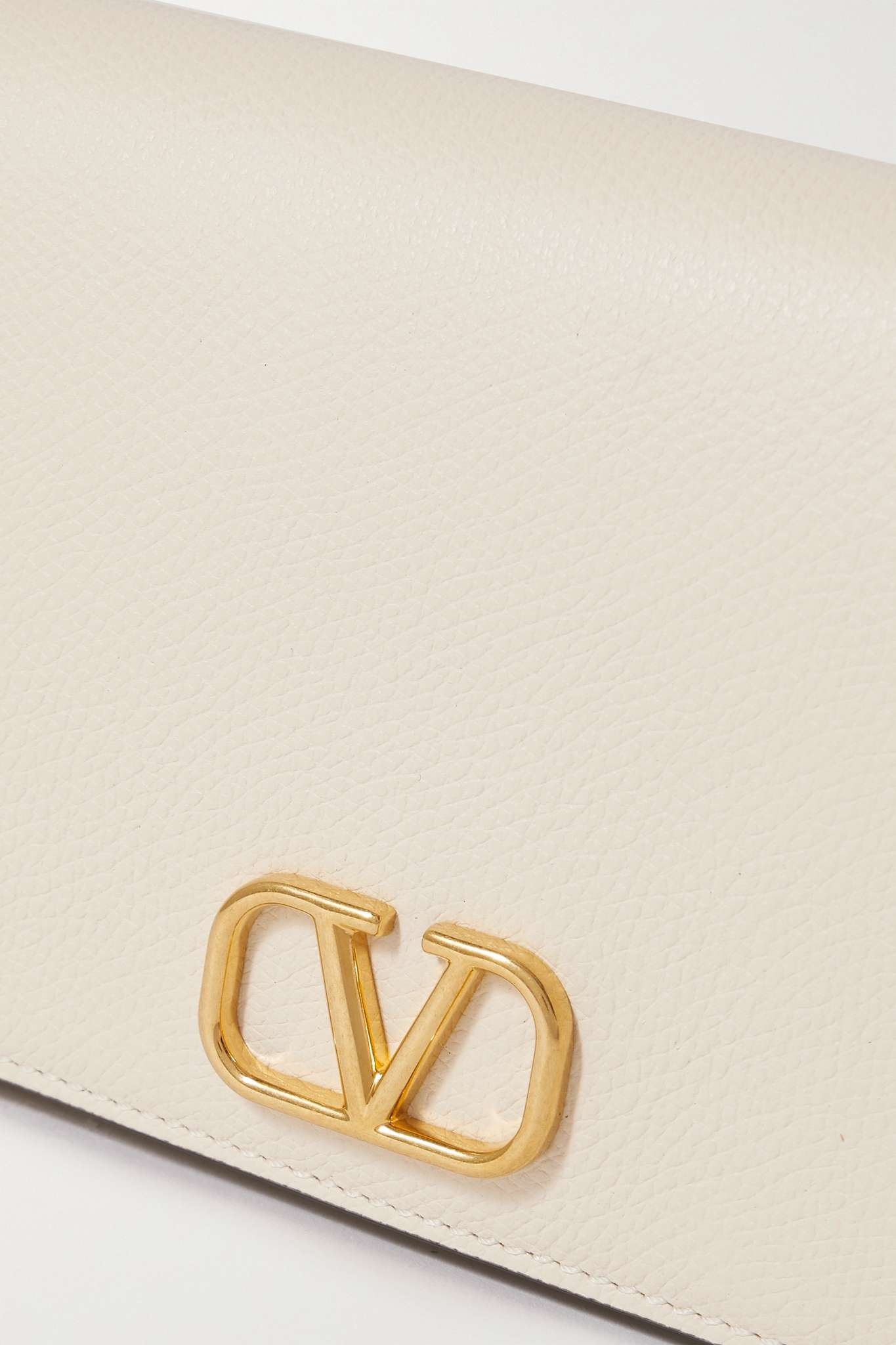 VLOGO textured-leather clutch - 4