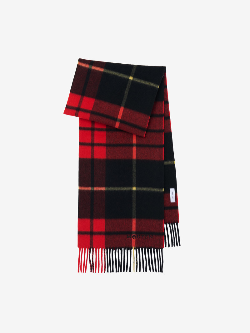 Wool Cashmere Tartan Scarf 1
