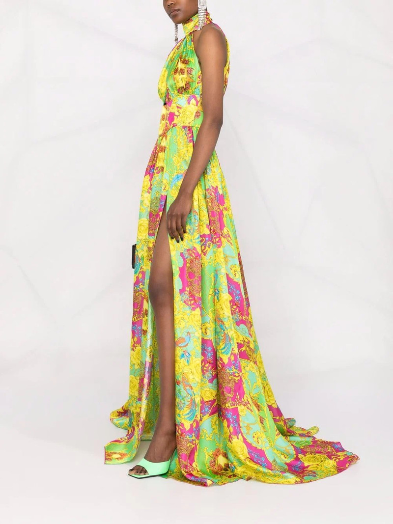 New Baroque-print silk maxi dress 6