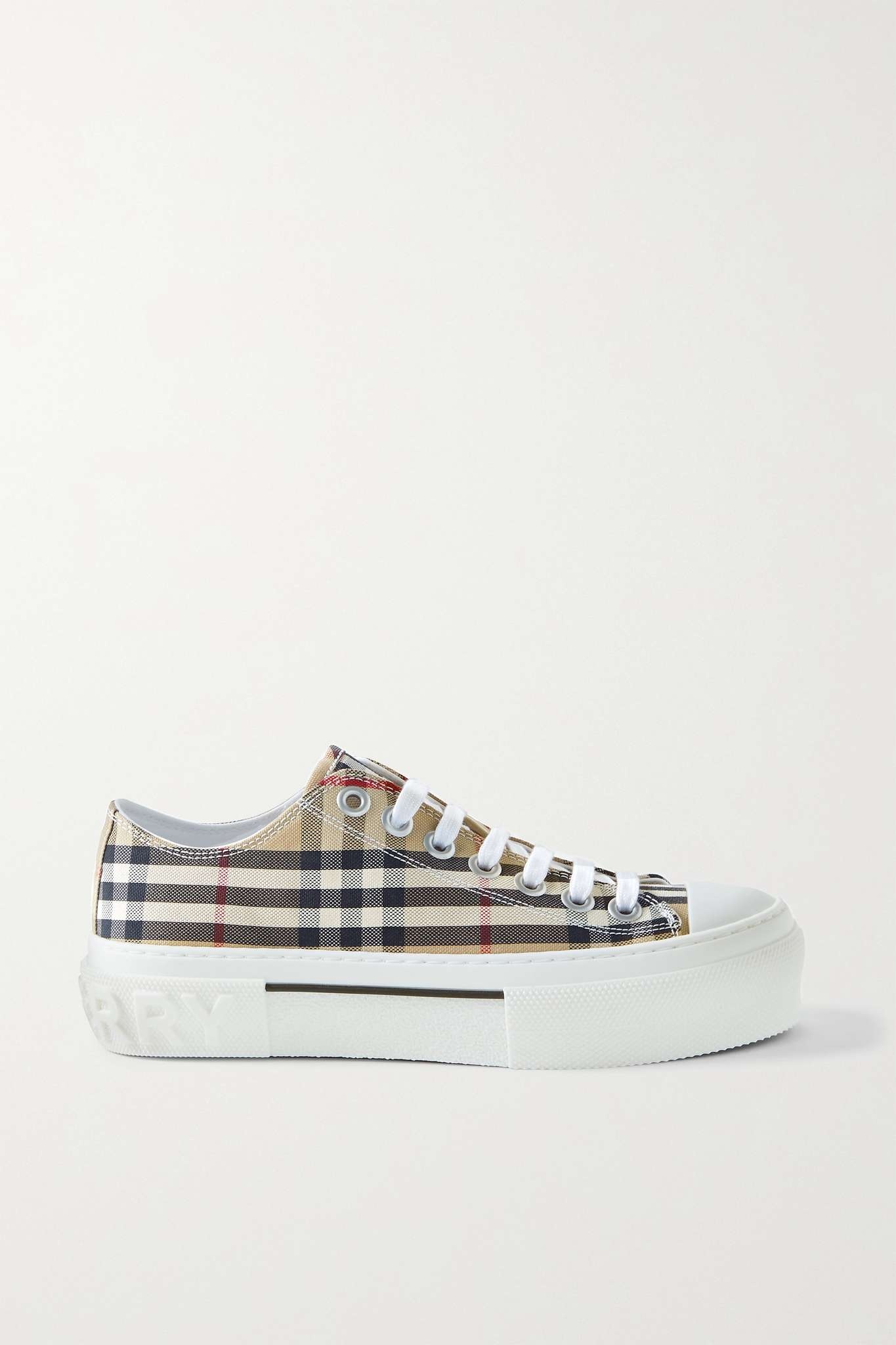 Checked canvas sneakers - 1