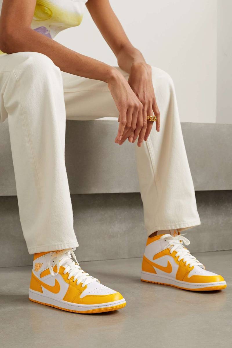 Jordan Air Jordan 1 Mid leather high-top sneaers outlook