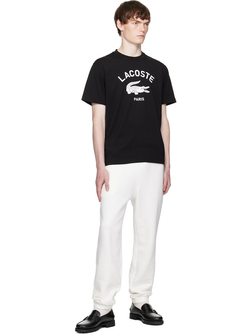 LACOSTE White Fleece Sweatpants outlook