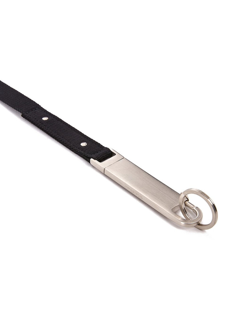 Rick owens black fogachine rick's keychain in cotton webbing 3
