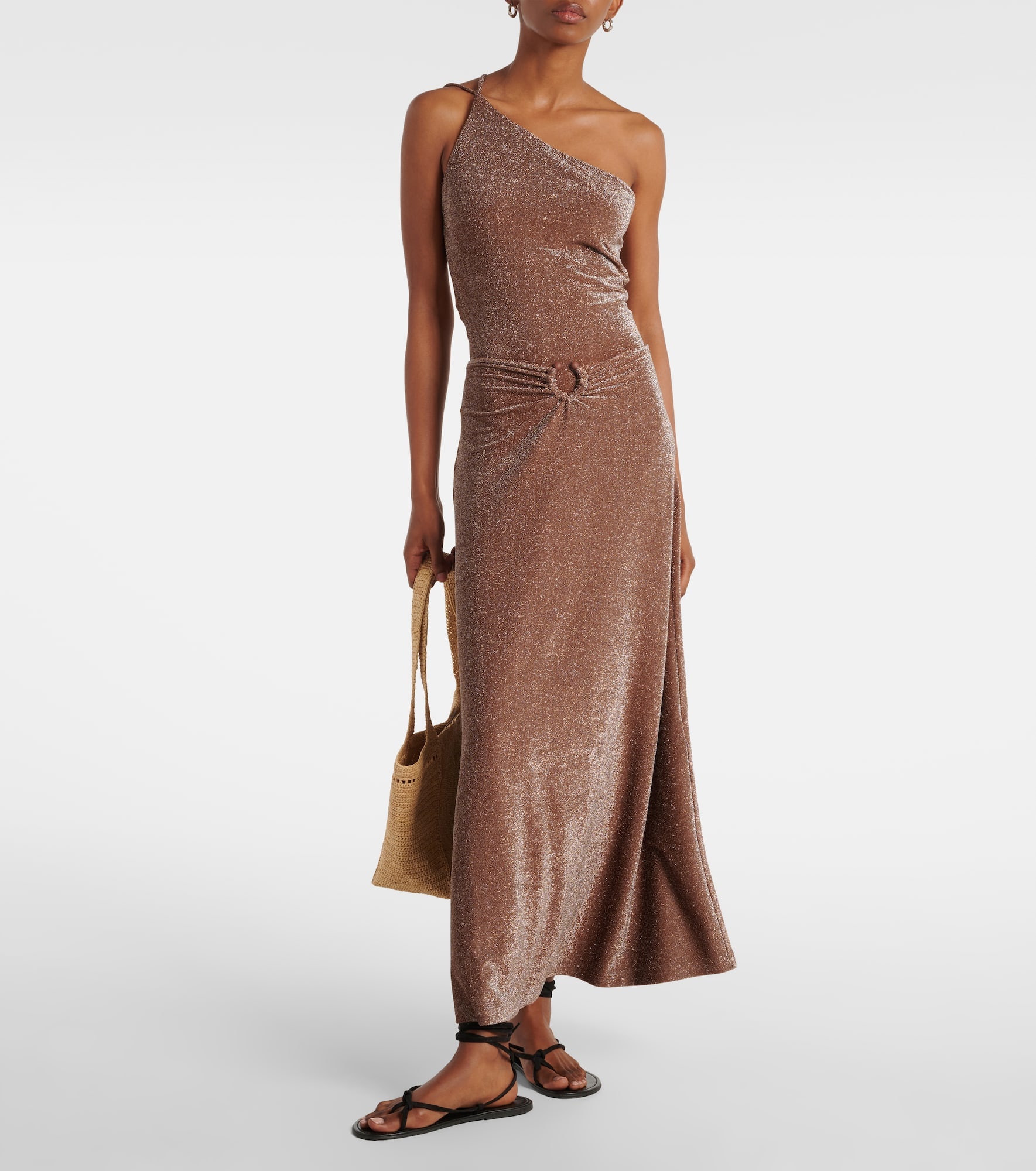 Ring-detail embellished maxi skirt - 2
