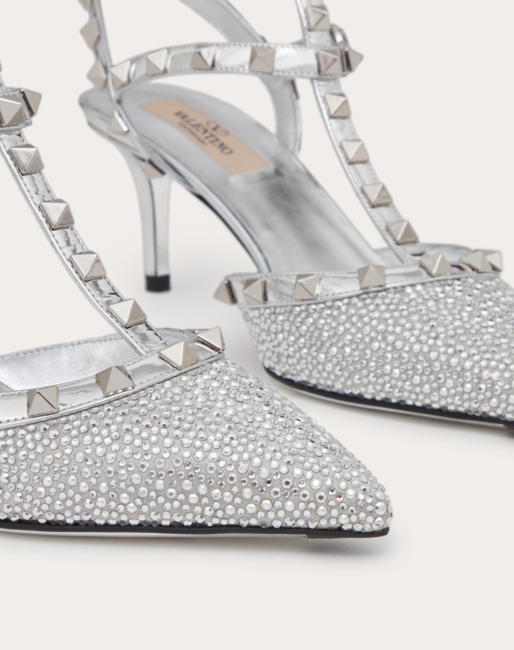 Valentino ROCKSTUD PUMP WITH CRYSTALS AND MICRO STUDS 65MM