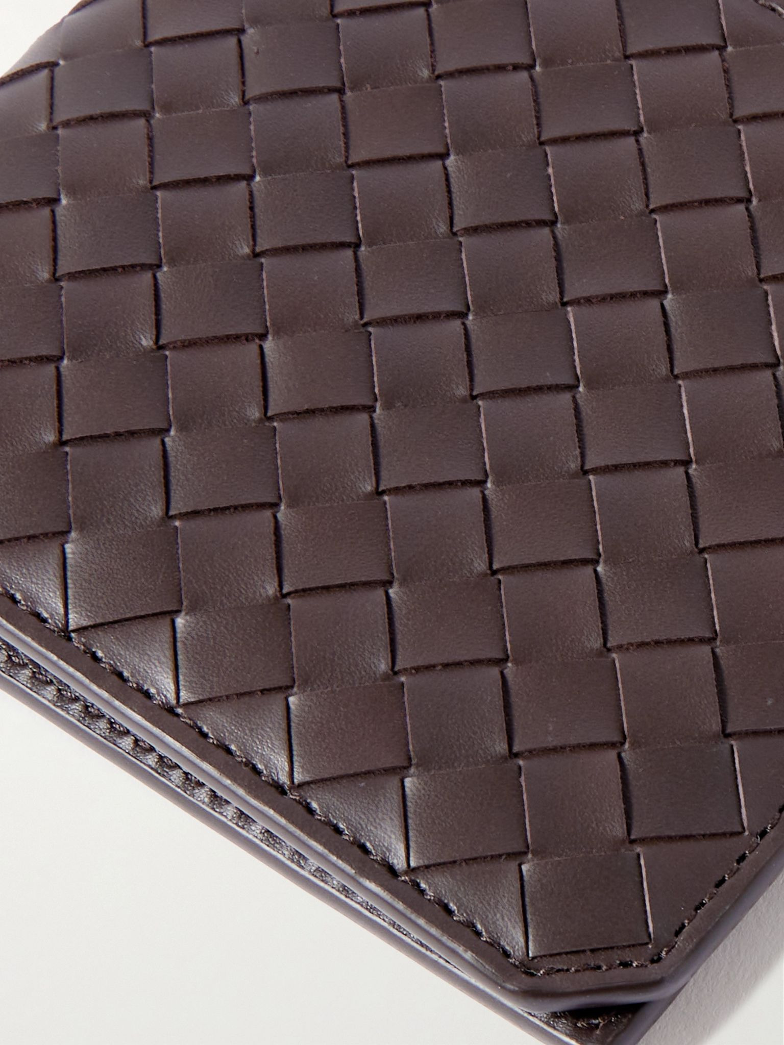 Intrecciato Leather Billfold Wallet Black - 3
