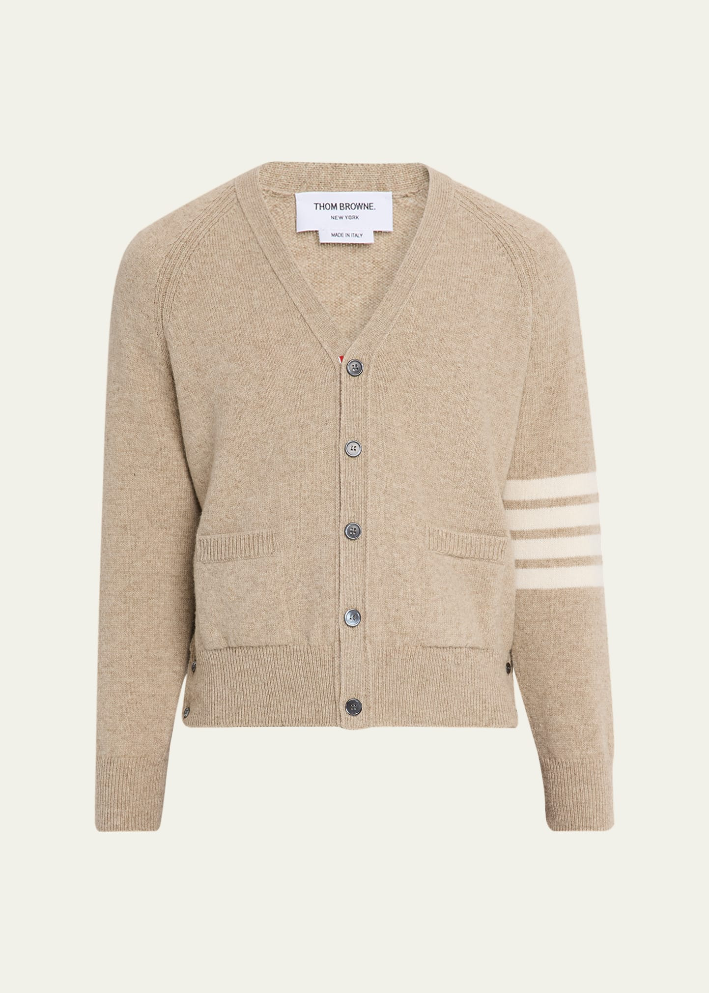 Men's 4-Bar Sleeve V-Neck Cardigan - 1
