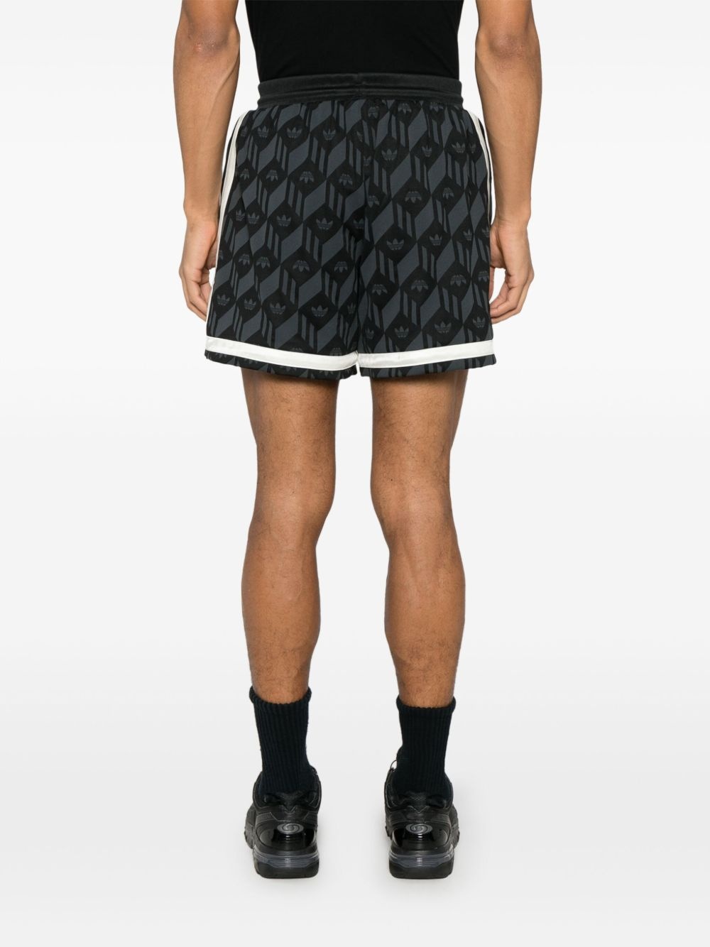 Trefoil-patterned track shorts - 4