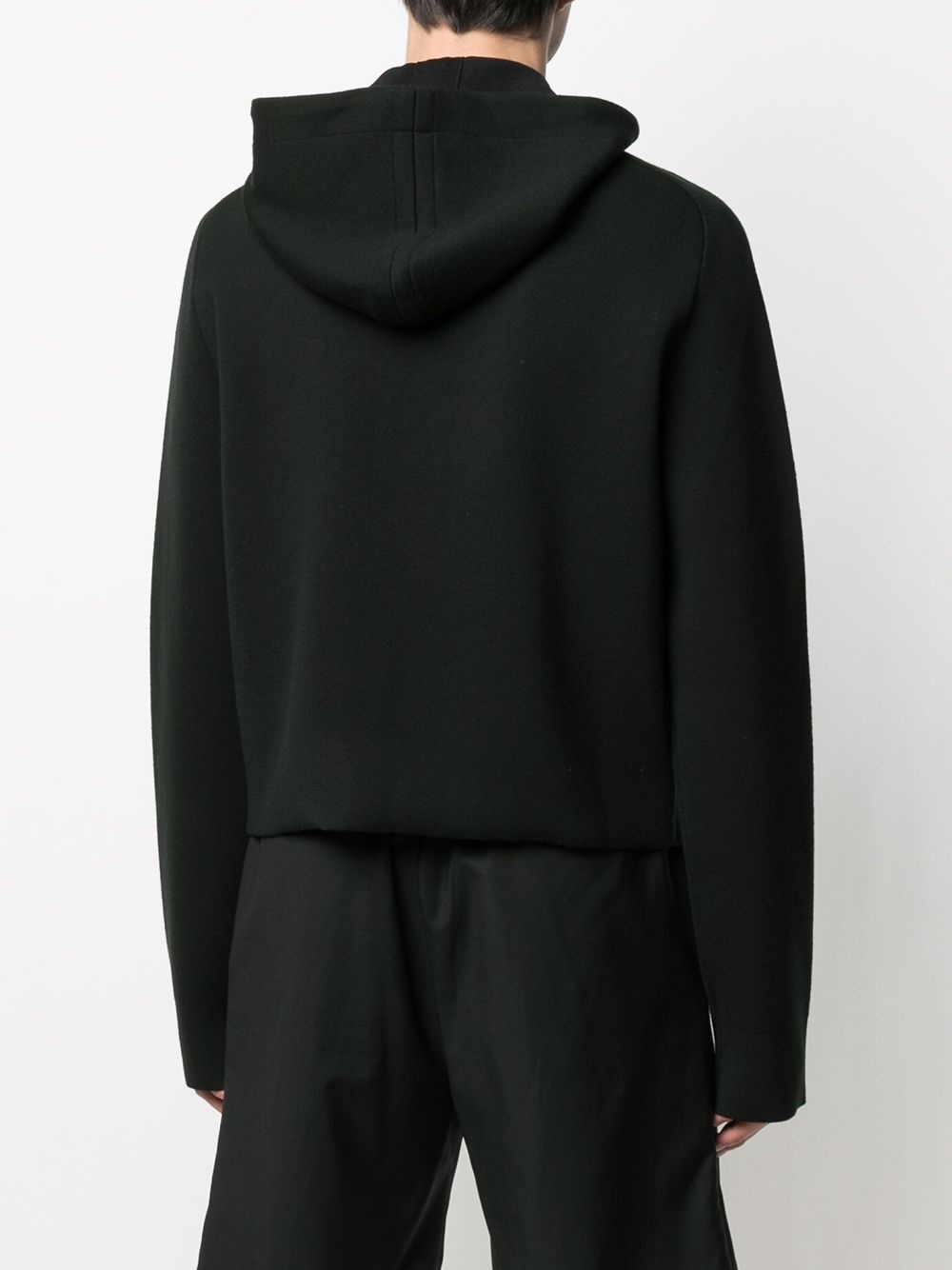 knitted drawstring hoodie - 4