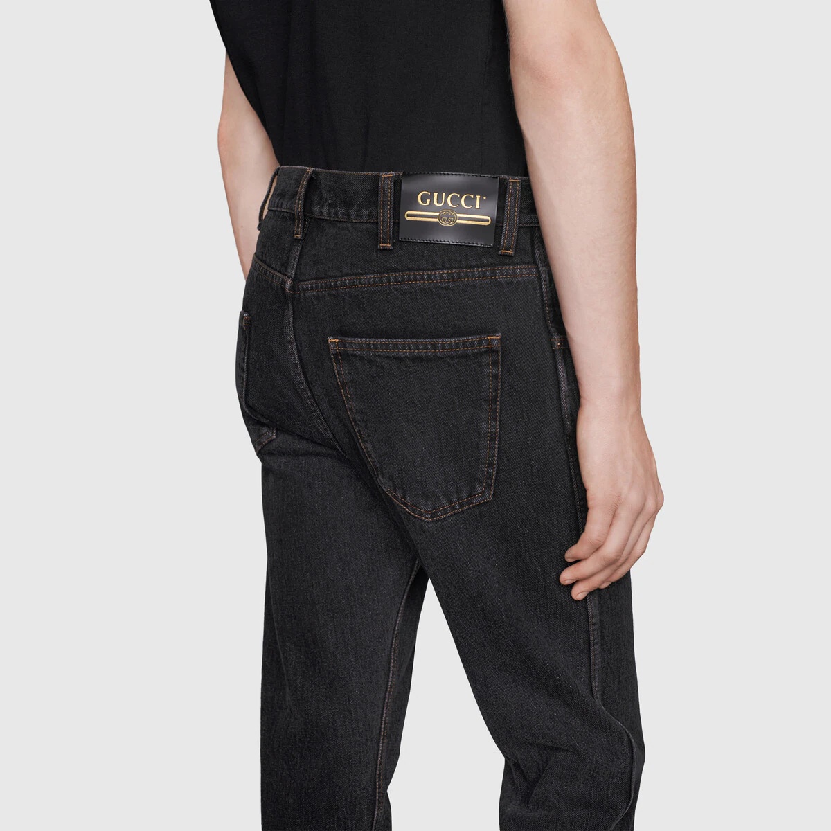 Tapered eco stonewashed denim pant - 7