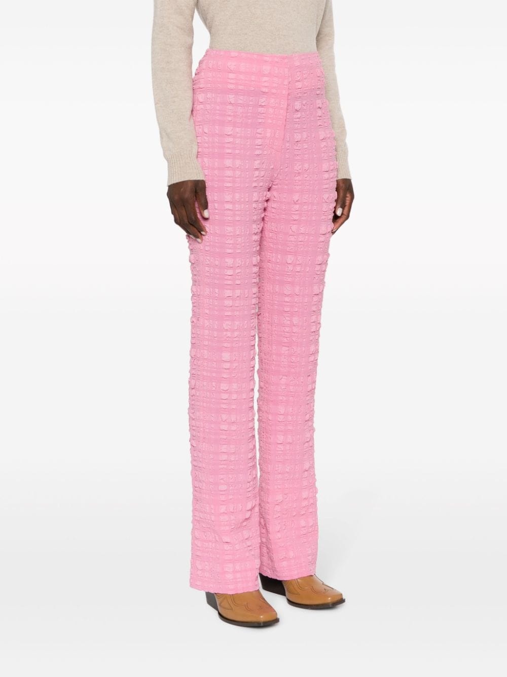 Juna seersucker slim-fit trousers - 3