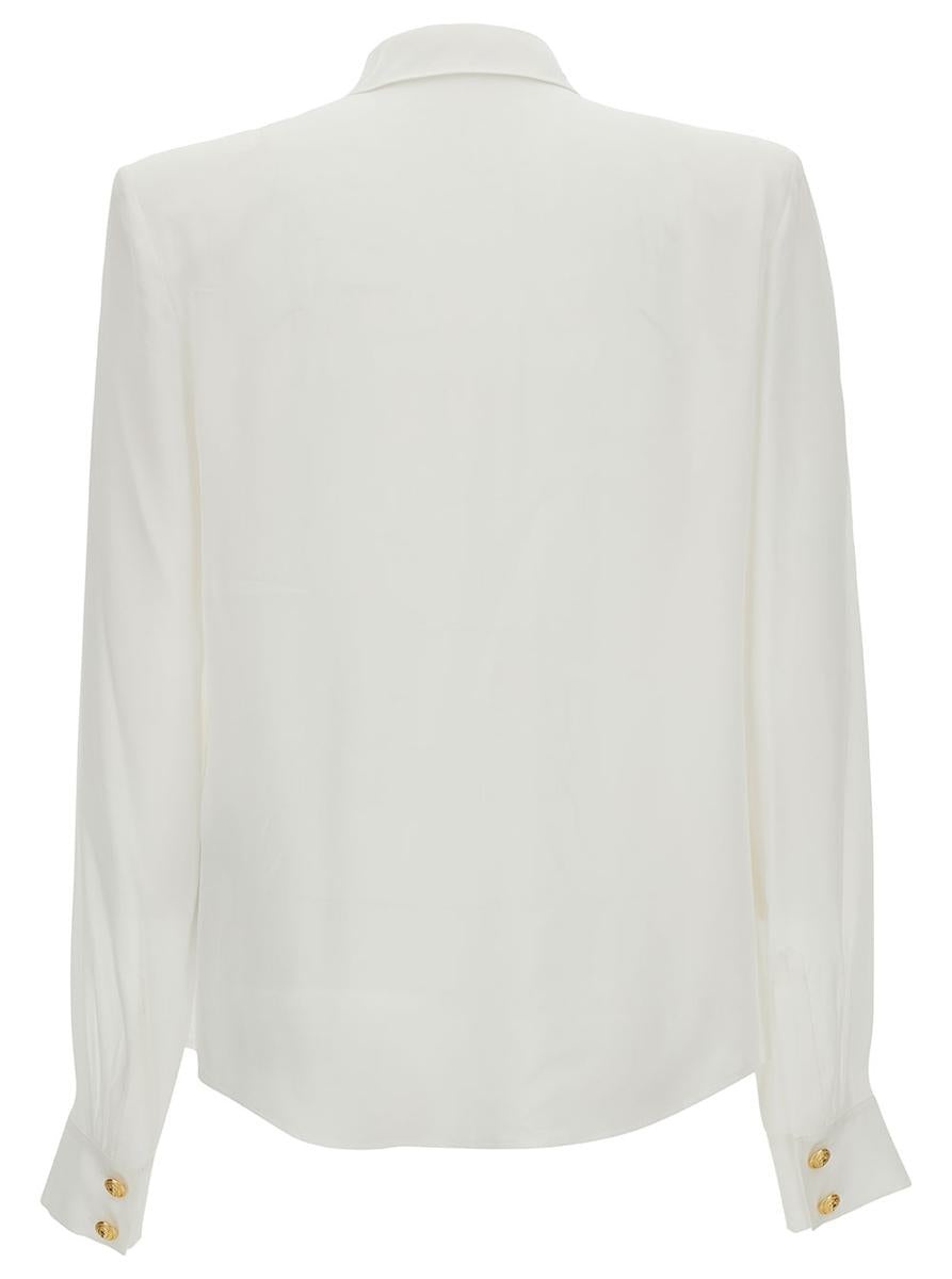 BALMAIN 2 PKTS CREPE DE CHINE BUTTONED SHIRT - 2