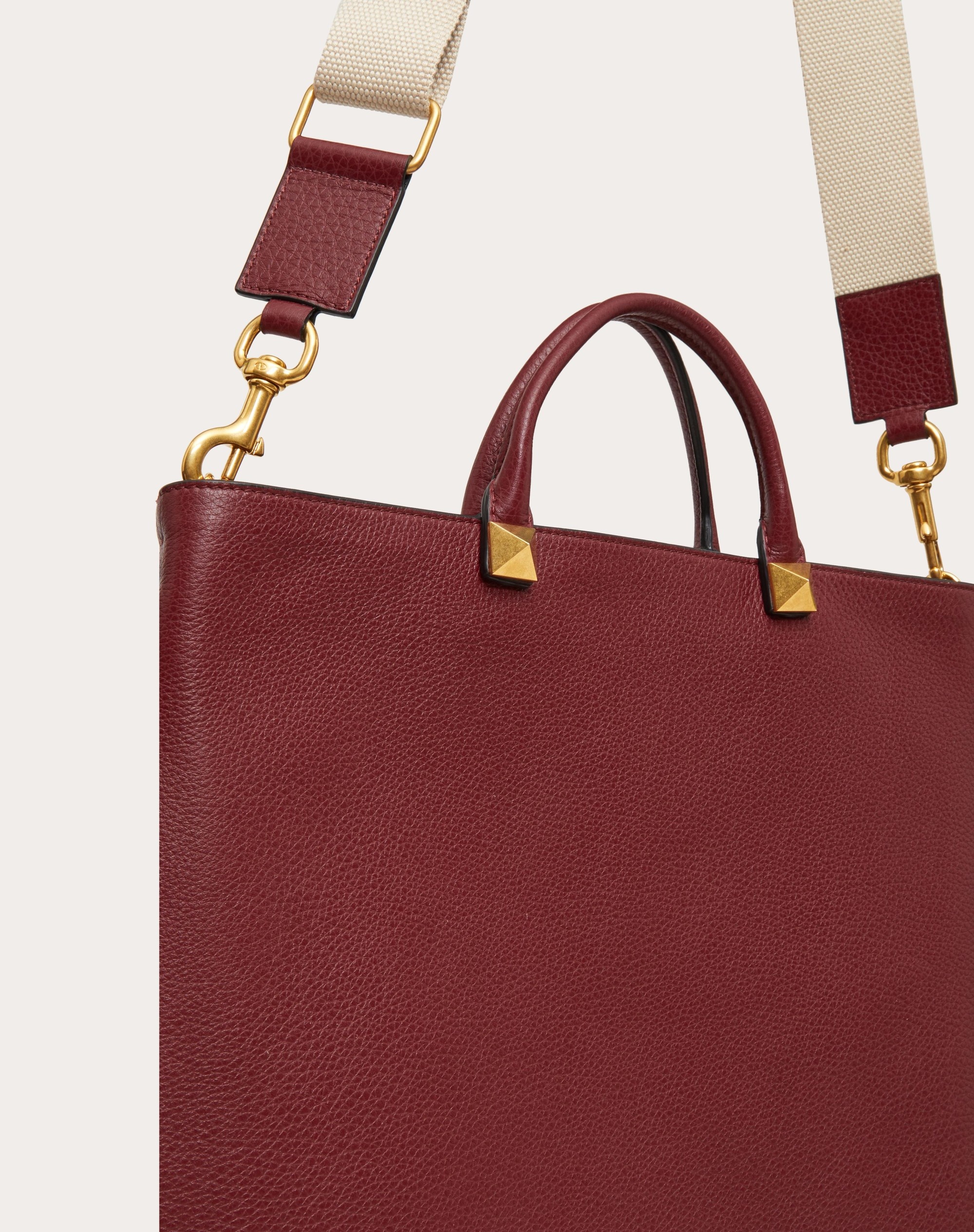 VALENTINO GARAVANI IDENTITY FLAT LEATHER TOTE BAG - 5