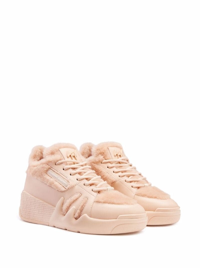 Talon shearling-lined mid-top trainers - 2