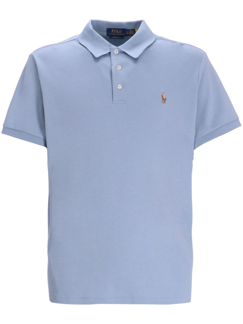 logo-embroidered cotton polo shirt 1