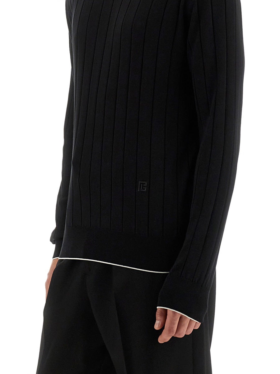 Balmain Men Silk And Cotton Knit - 4