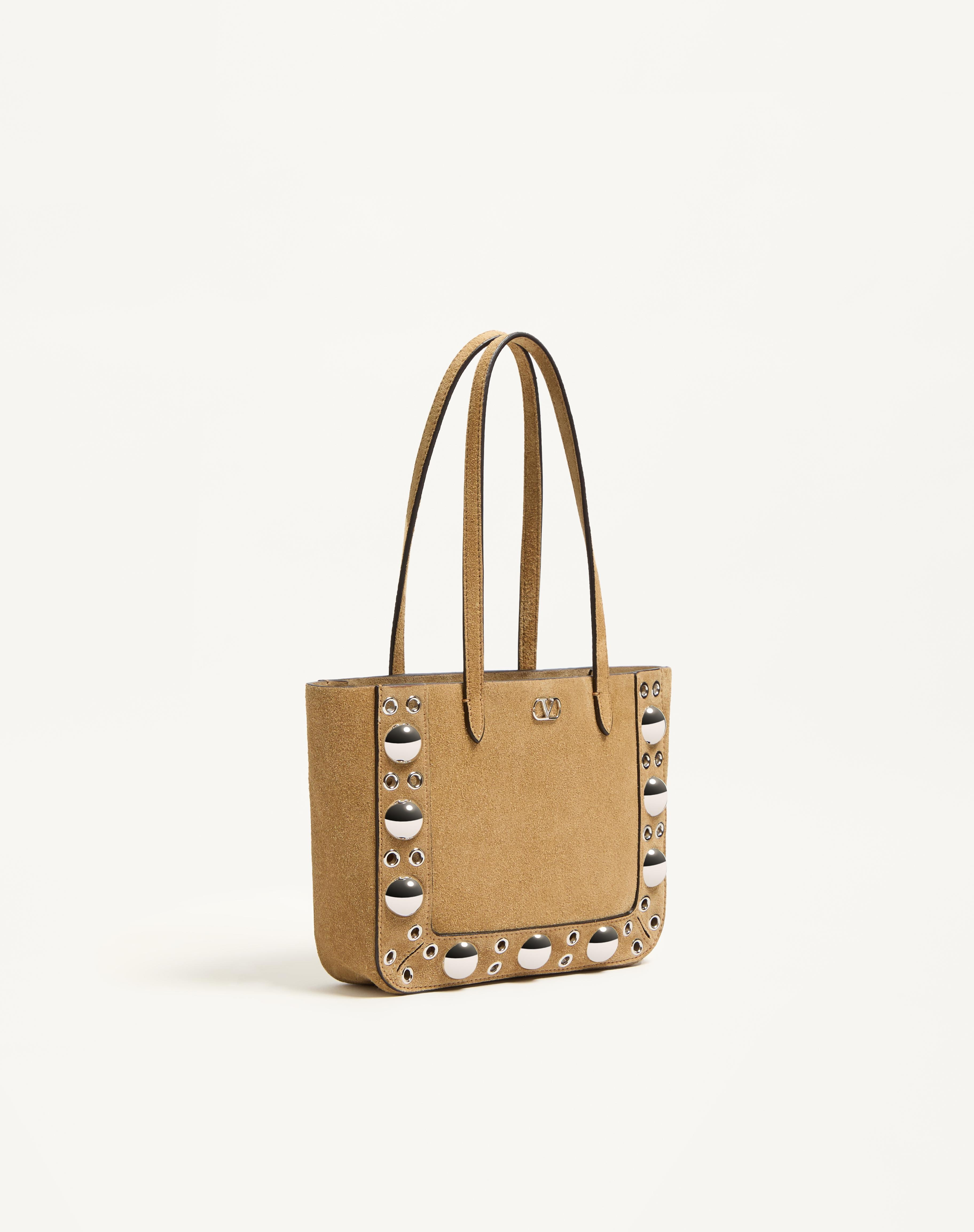 VALENTINO GARAVANI NELLCÔTE MINI SUEDE SHOPPING BAG - 3