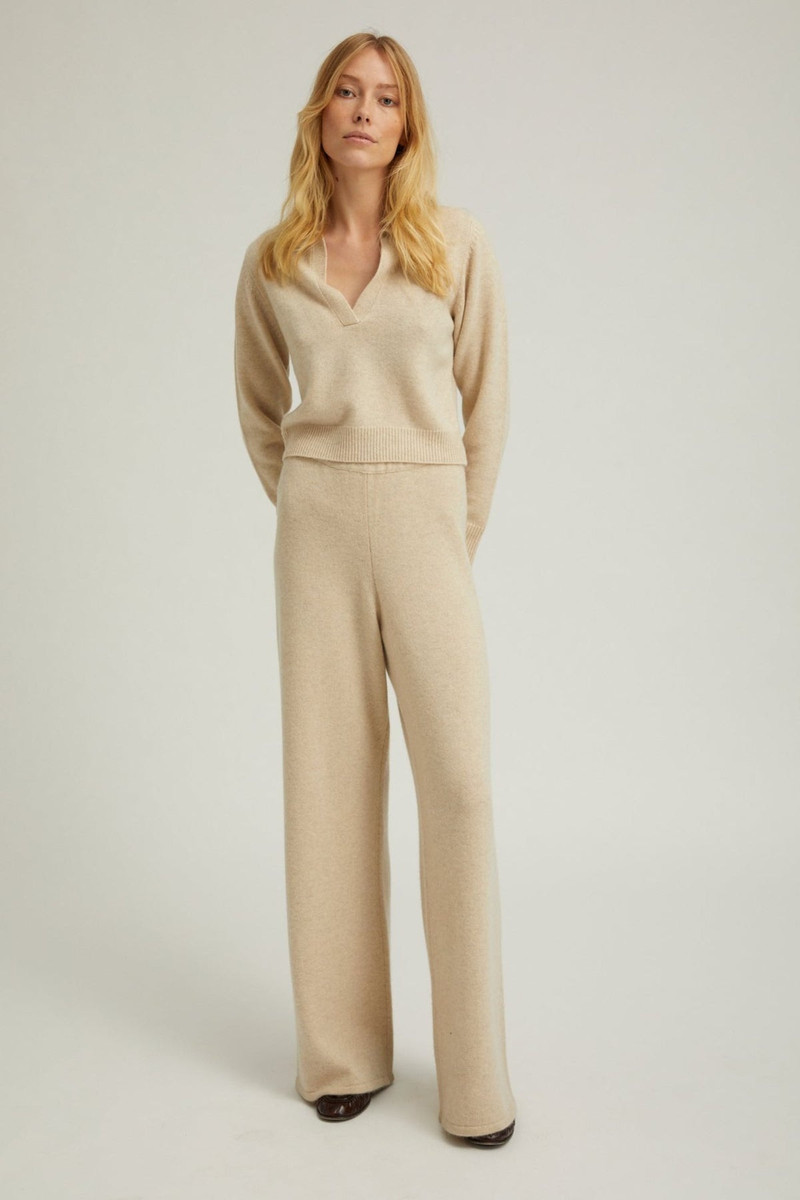 SPRWMN OYSTER CASHMERE EASY PANTS outlook