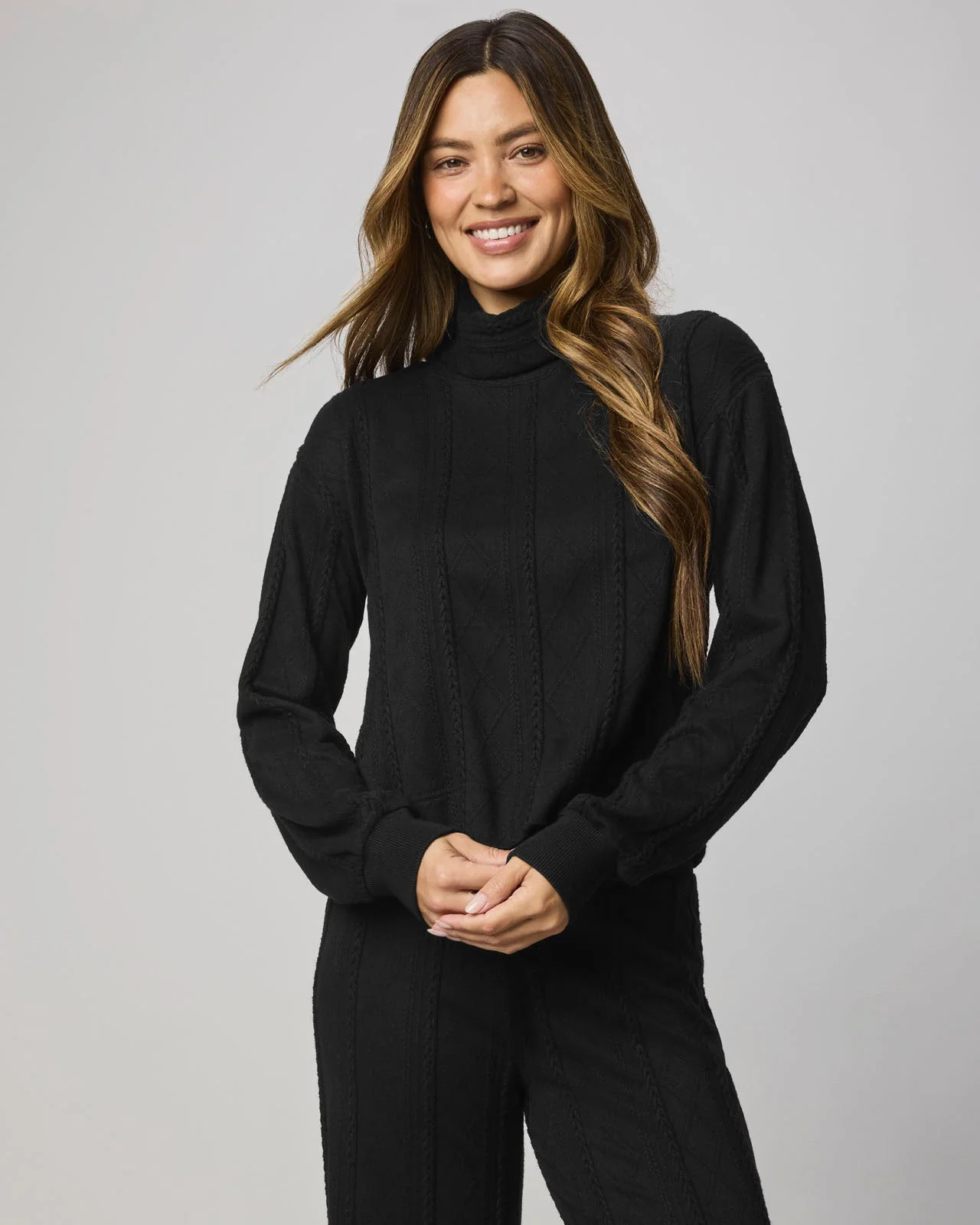 Cable Lounge Turtleneck Top - 1