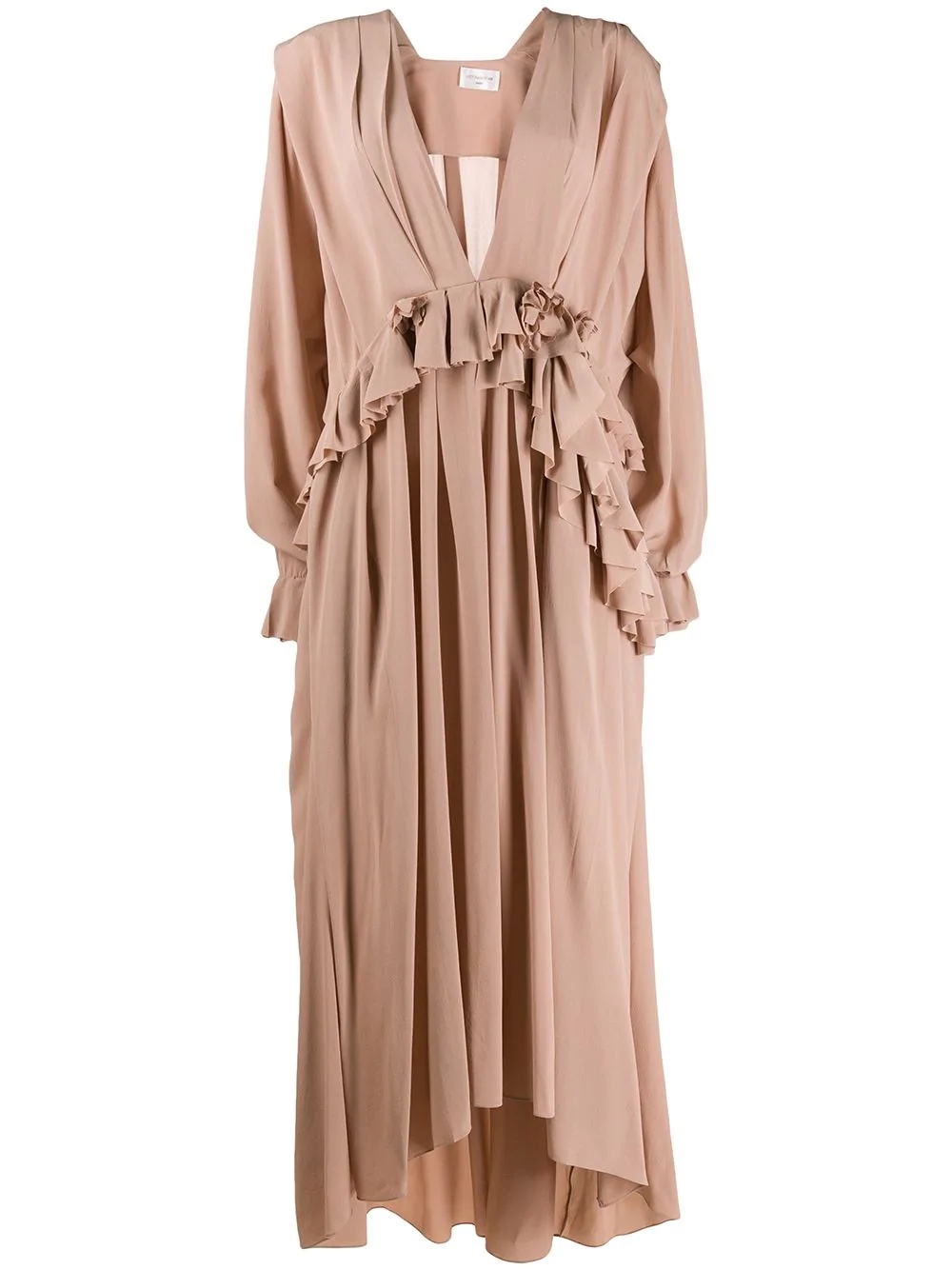 ruffled long day dress - 1