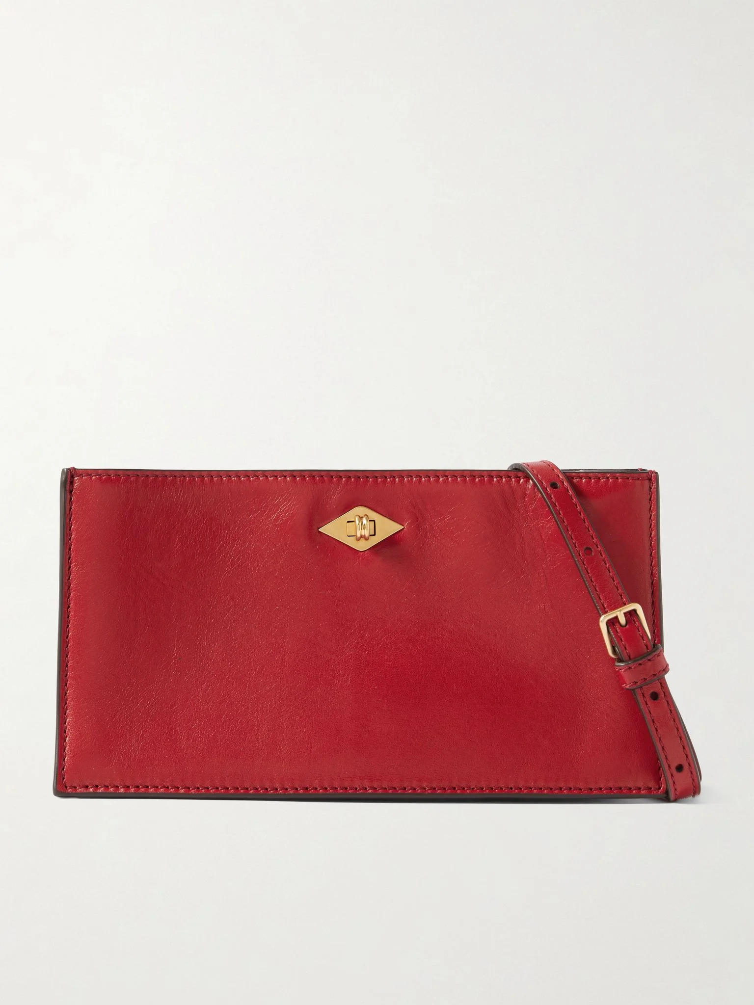Ease 22 leather clutch Tomato red - 1