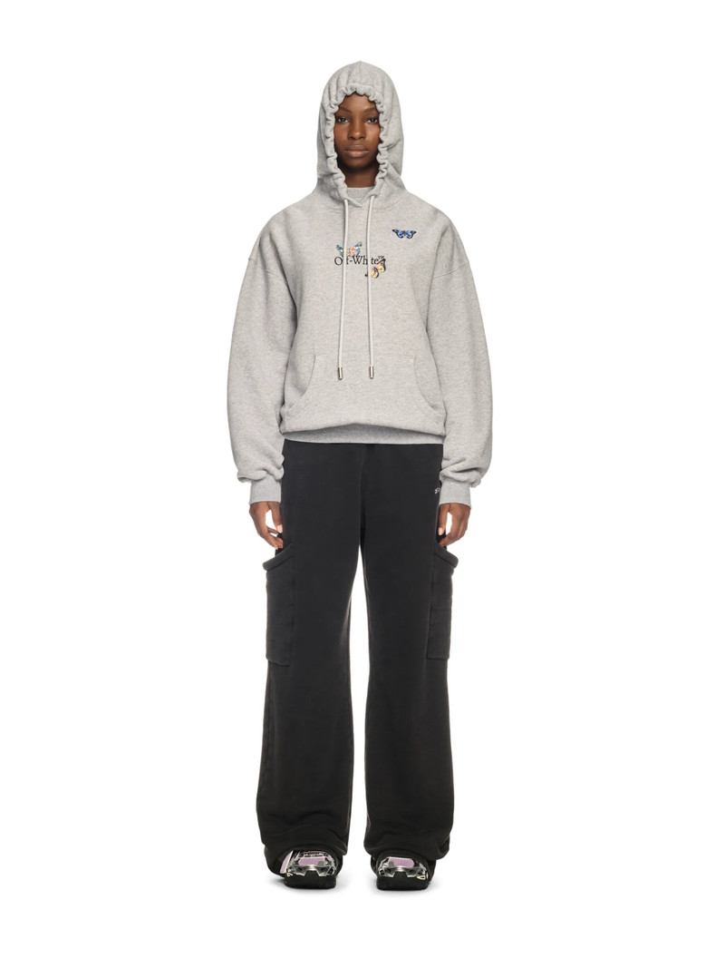 Off-White Gray Bookish Butterfly Hoodie outlook