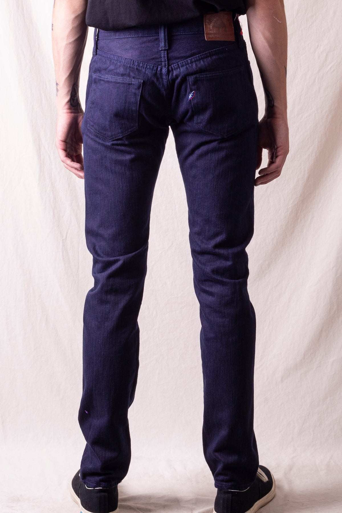 BIG-PBJ-013 17.5oz Natural Indigo x Purple Slim Tapered - 2